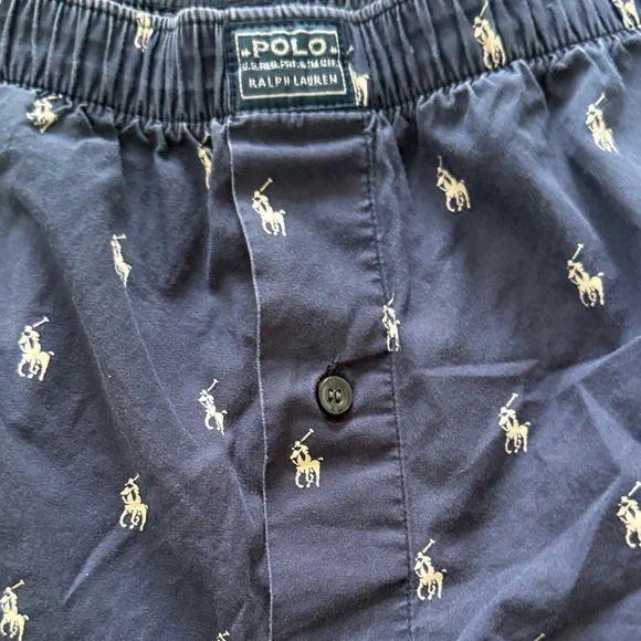 Polo by Ralph Lauren Men's Navy Boxers with Logo - Picture 4 of 5
